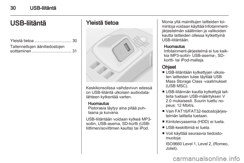 OPEL CORSA 2013  Infotainment-ohjekirja (in Finnish) 