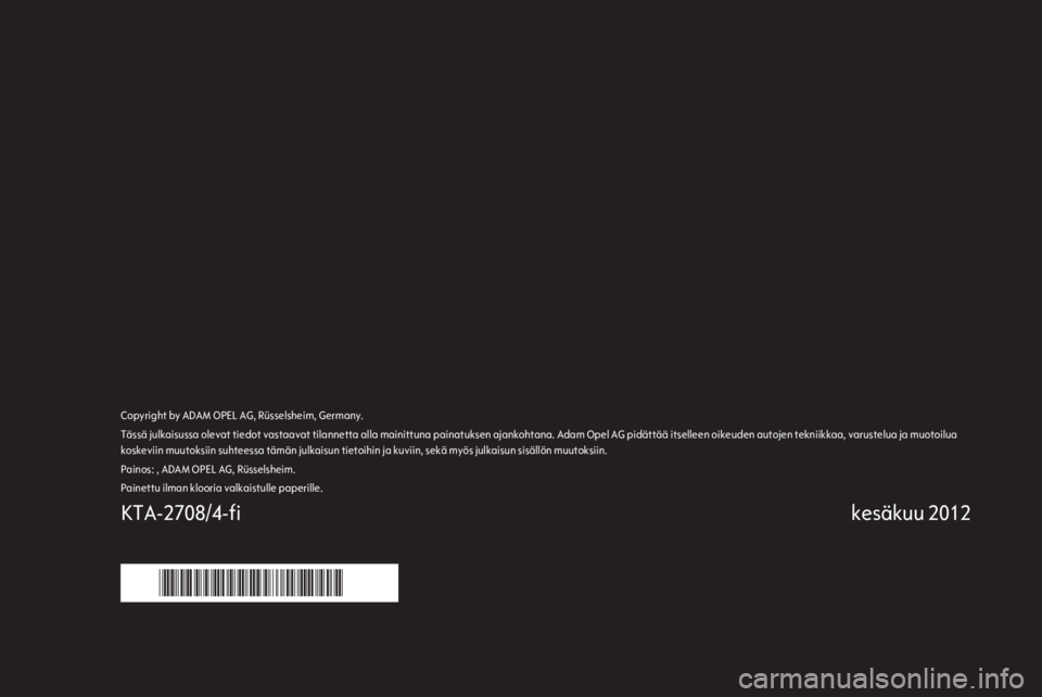 OPEL CORSA 2013  Infotainment-ohjekirja (in Finnish) 