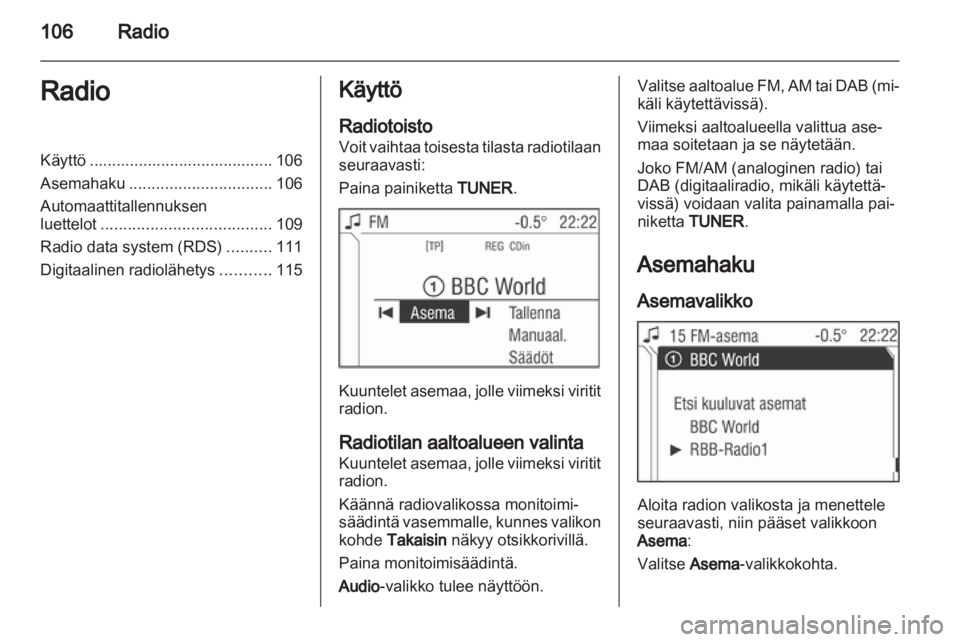 OPEL CORSA 2013.5  Infotainment-ohjekirja (in Finnish) 