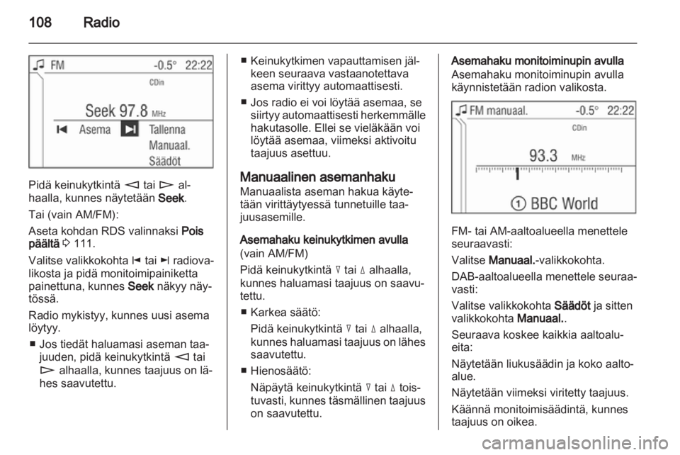 OPEL CORSA 2013.5  Infotainment-ohjekirja (in Finnish) 