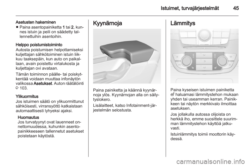 OPEL INSIGNIA 2011.5  Ohjekirja (in Finnish) 