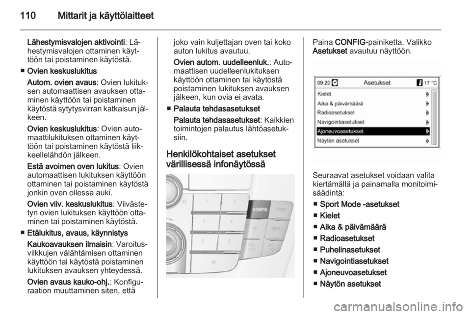 OPEL INSIGNIA 2012.5  Ohjekirja (in Finnish) 