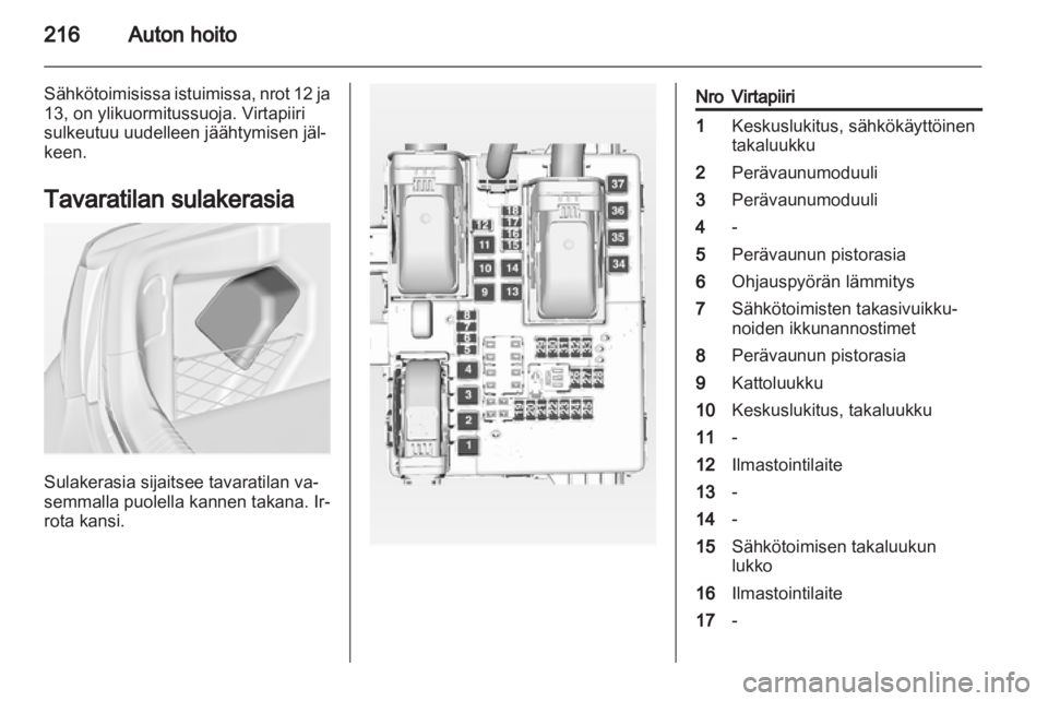 OPEL INSIGNIA 2013.5  Ohjekirja (in Finnish) 