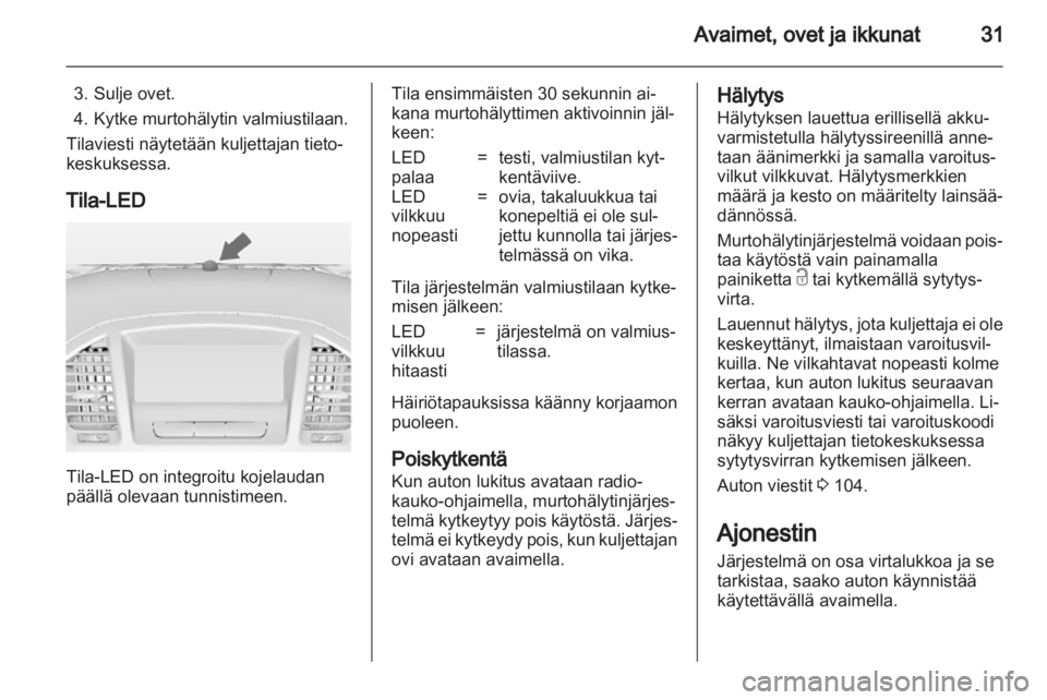 OPEL INSIGNIA 2013.5  Ohjekirja (in Finnish) 