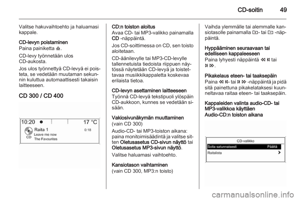 OPEL MERIVA 2012.5  Infotainment-ohjekirja (in Finnish) 
