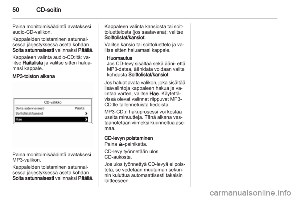 OPEL MERIVA 2012.5  Infotainment-ohjekirja (in Finnish) 