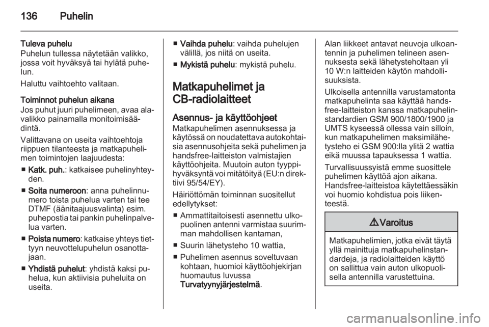 OPEL MERIVA 2013.5  Infotainment-ohjekirja (in Finnish) 