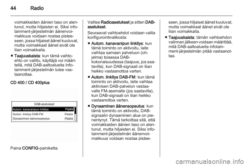 OPEL MERIVA 2013.5  Infotainment-ohjekirja (in Finnish) 