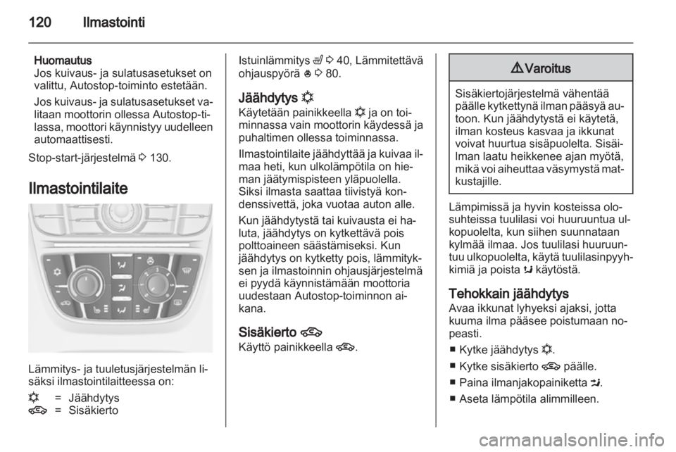 OPEL MERIVA 2013.5  Ohjekirja (in Finnish) 