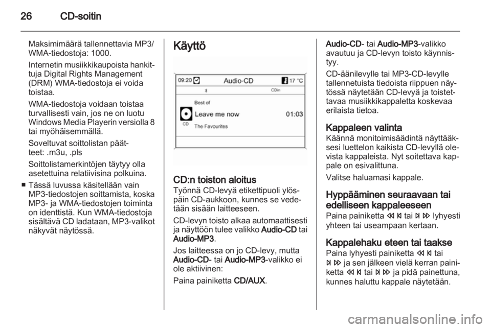 OPEL MOKKA 2013  Infotainment-ohjekirja (in Finnish) 