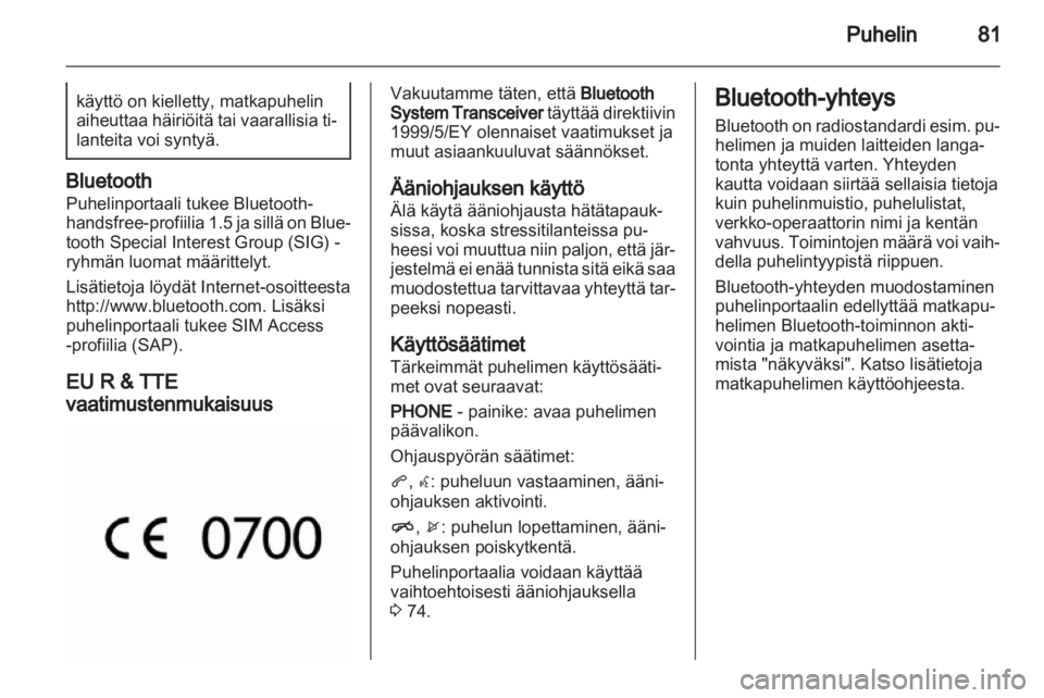 OPEL MOKKA 2013  Infotainment-ohjekirja (in Finnish) 