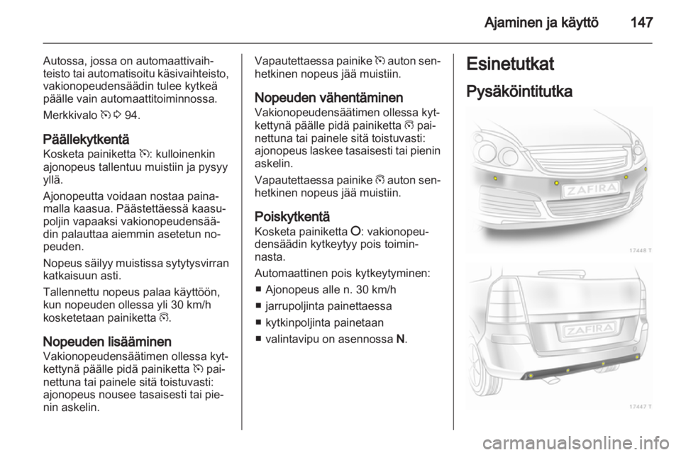 OPEL ZAFIRA 2011  Ohjekirja (in Finnish) 