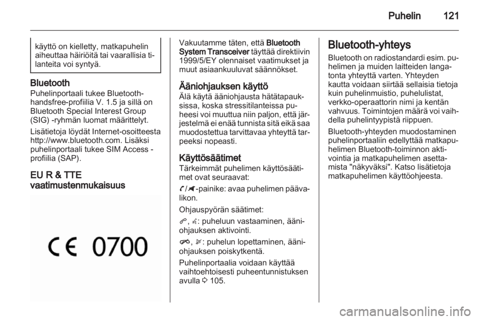OPEL ZAFIRA C 2013  Infotainment-ohjekirja (in Finnish) 