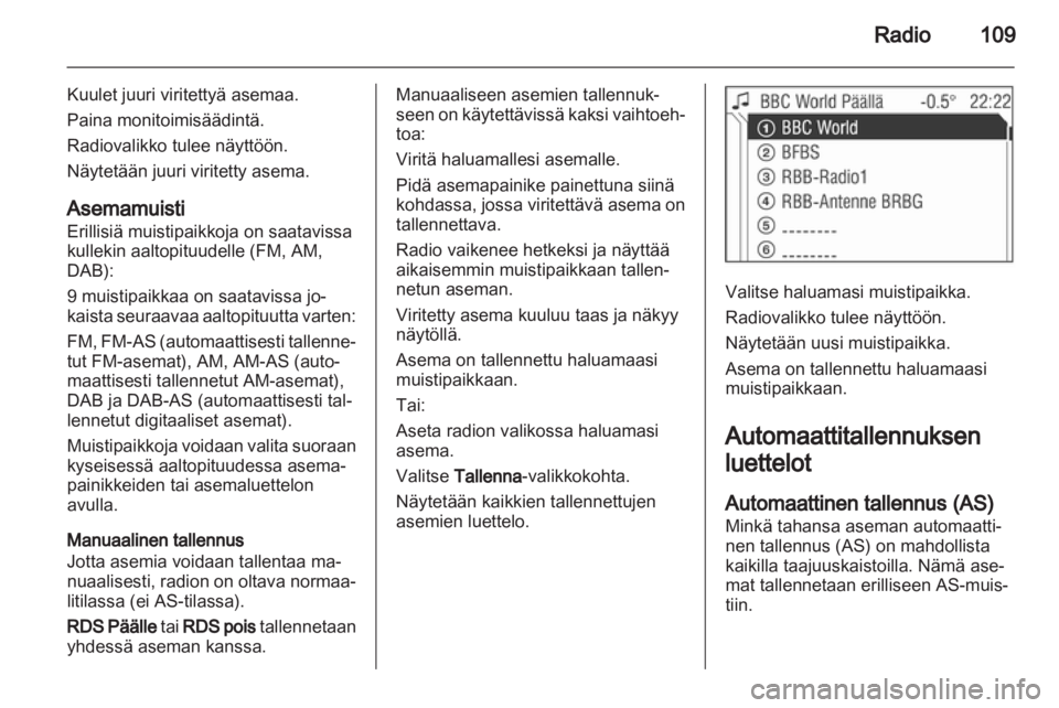 OPEL ZAFIRA B 2014  Infotainment-ohjekirja (in Finnish) 