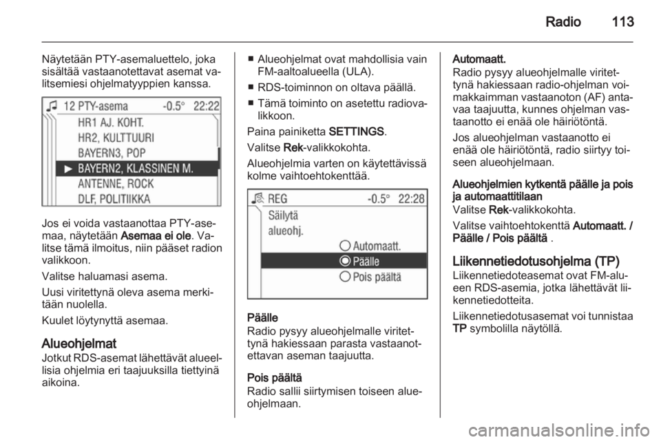 OPEL ZAFIRA B 2014  Infotainment-ohjekirja (in Finnish) 