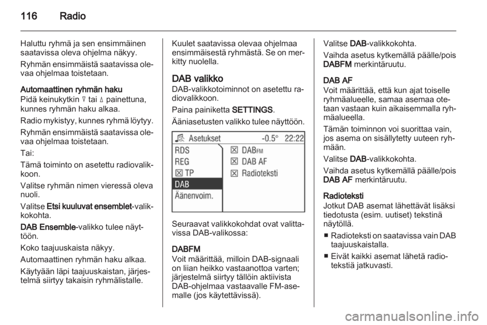 OPEL ZAFIRA B 2014  Infotainment-ohjekirja (in Finnish) 