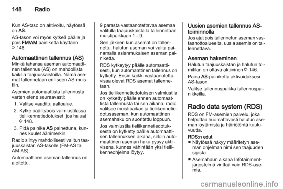 OPEL ZAFIRA B 2014  Infotainment-ohjekirja (in Finnish) 
