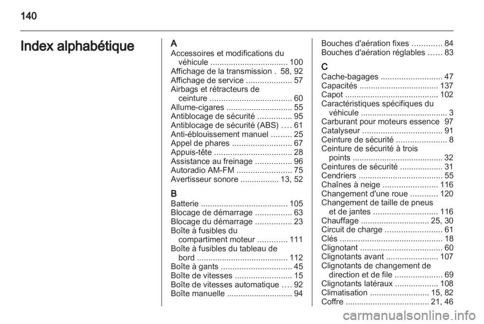 OPEL AGILA 2011  Manuel dutilisation (in French) 