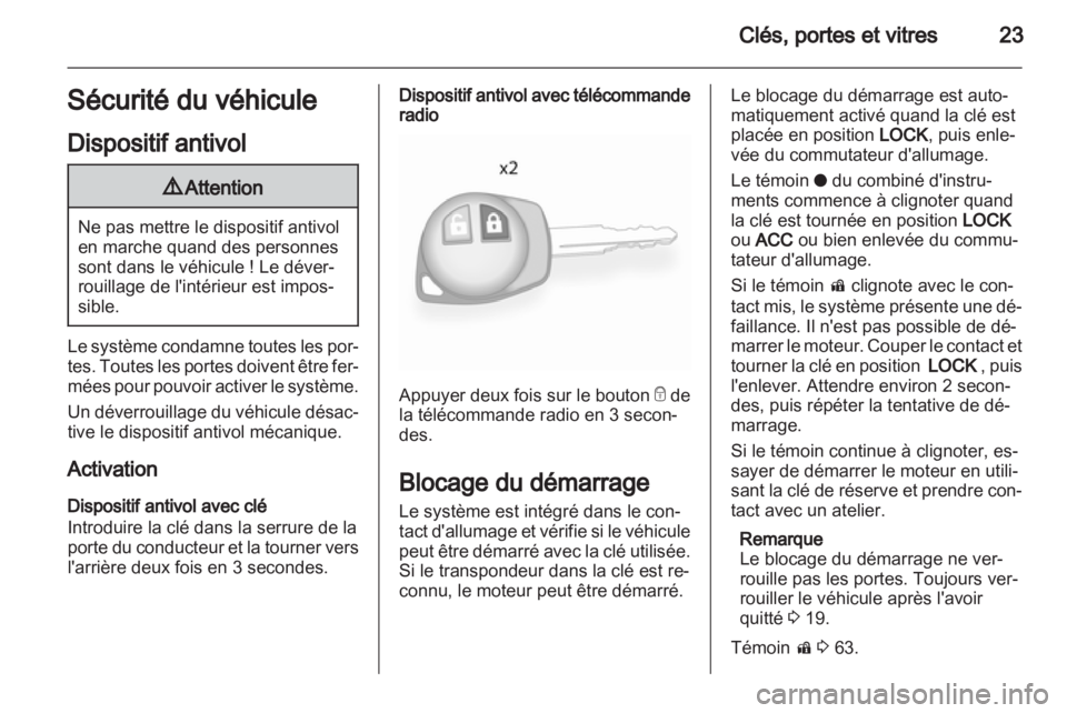 OPEL AGILA 2011  Manuel dutilisation (in French) 