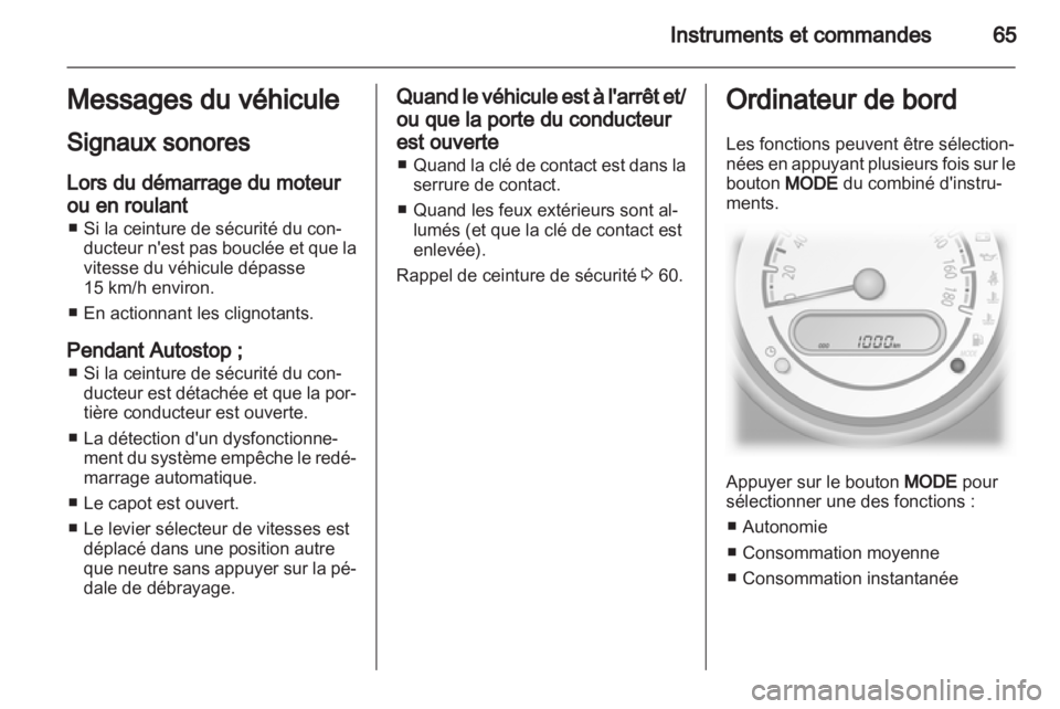 OPEL AGILA 2011  Manuel dutilisation (in French) 