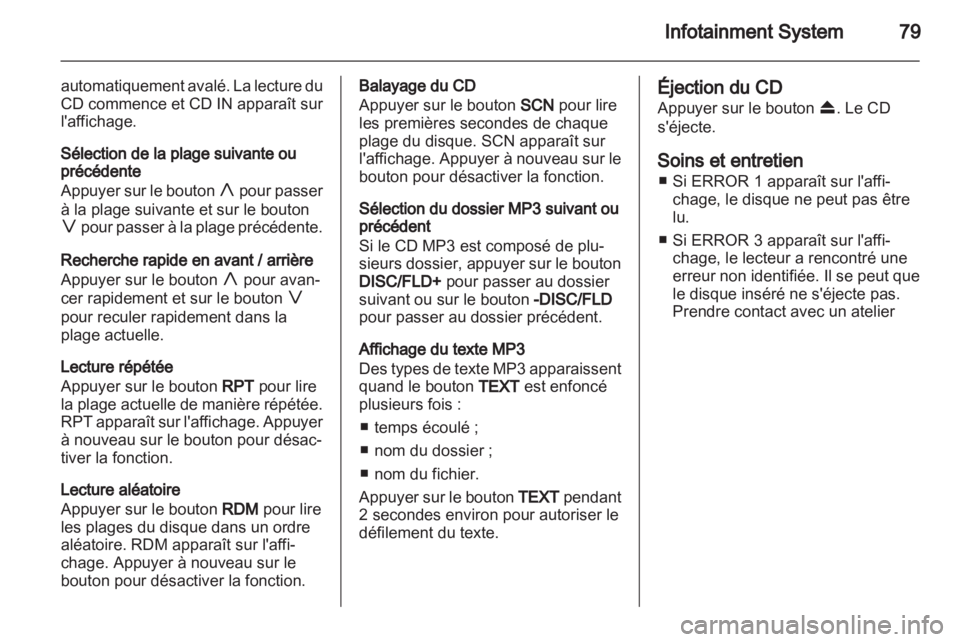 OPEL AGILA 2011  Manuel dutilisation (in French) 