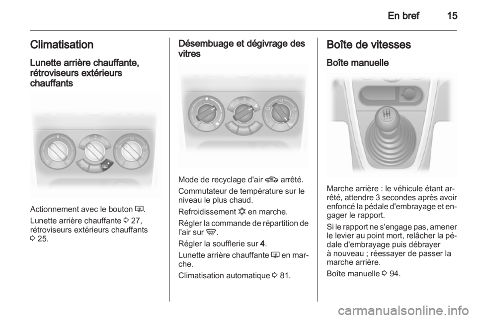 OPEL AGILA 2012  Manuel dutilisation (in French) 