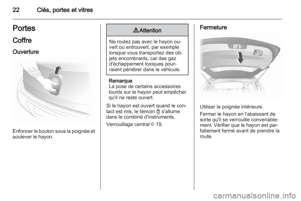 OPEL AGILA 2012  Manuel dutilisation (in French) 