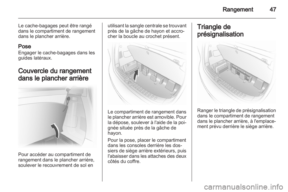 OPEL AGILA 2012.5  Manuel dutilisation (in French) 