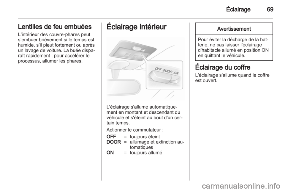 OPEL AGILA 2012.5  Manuel dutilisation (in French) 