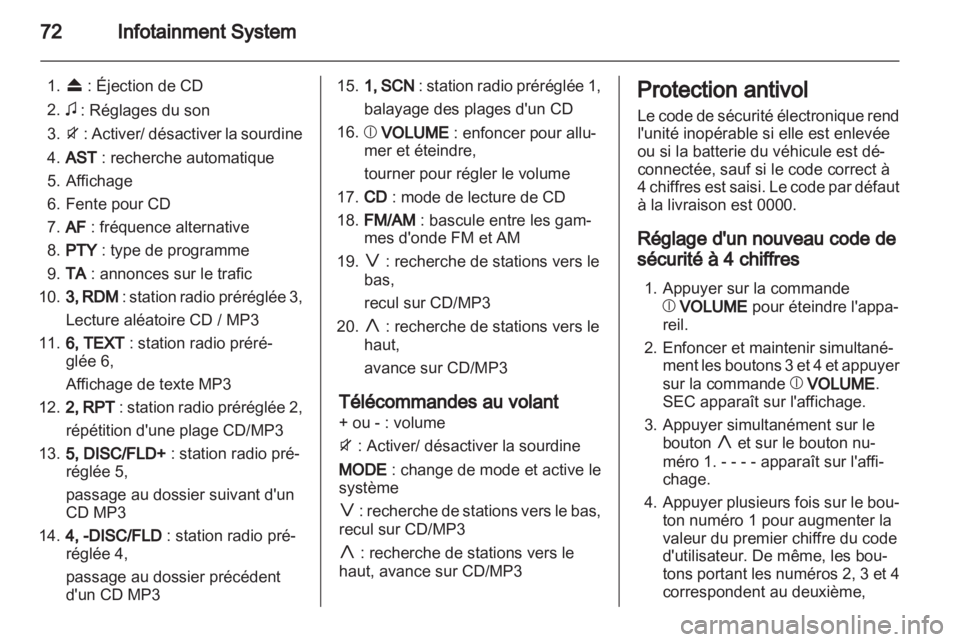 OPEL AGILA 2012.5  Manuel dutilisation (in French) 