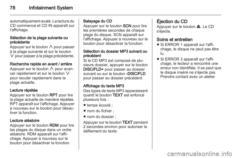 OPEL AGILA 2012.5  Manuel dutilisation (in French) 