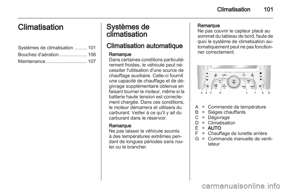 OPEL AMPERA 2012  Manuel dutilisation (in French) 
