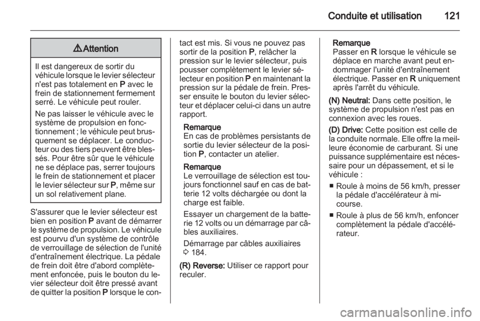 OPEL AMPERA 2012  Manuel dutilisation (in French) 