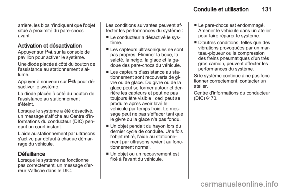 OPEL AMPERA 2012  Manuel dutilisation (in French) 