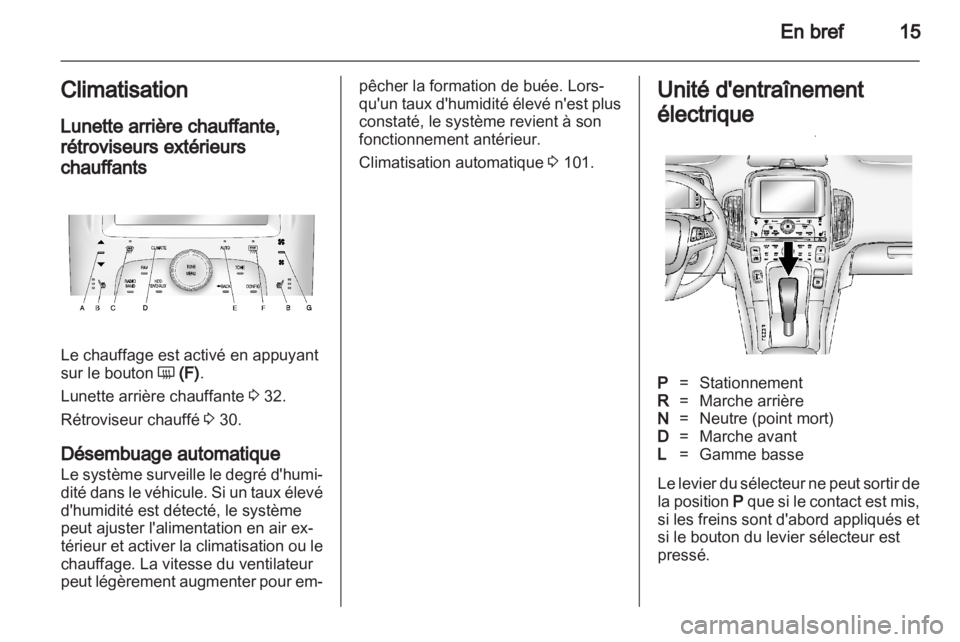 OPEL AMPERA 2012  Manuel dutilisation (in French) 