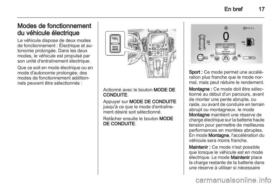OPEL AMPERA 2012  Manuel dutilisation (in French) 