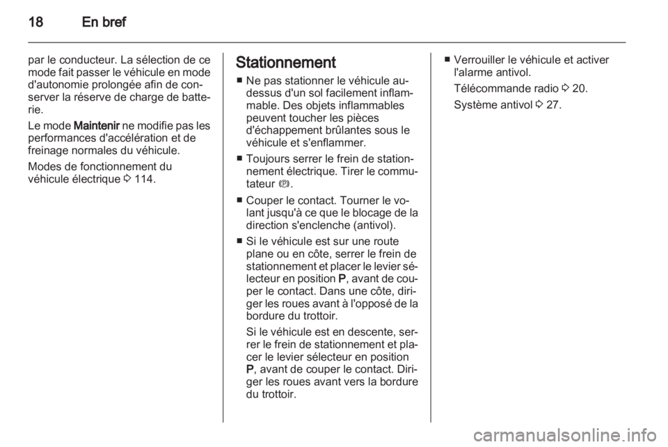 OPEL AMPERA 2012  Manuel dutilisation (in French) 