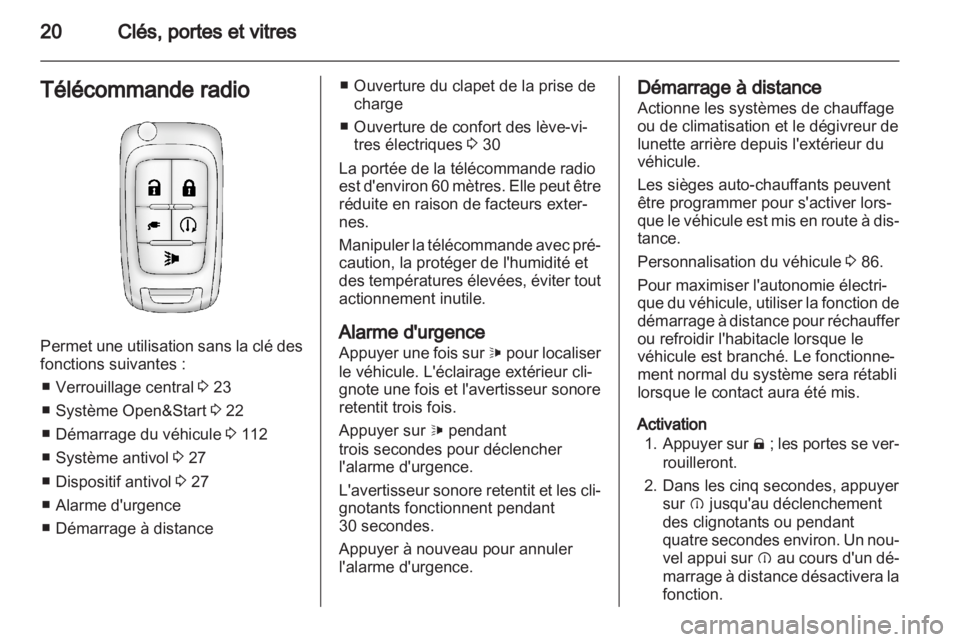 OPEL AMPERA 2012  Manuel dutilisation (in French) 