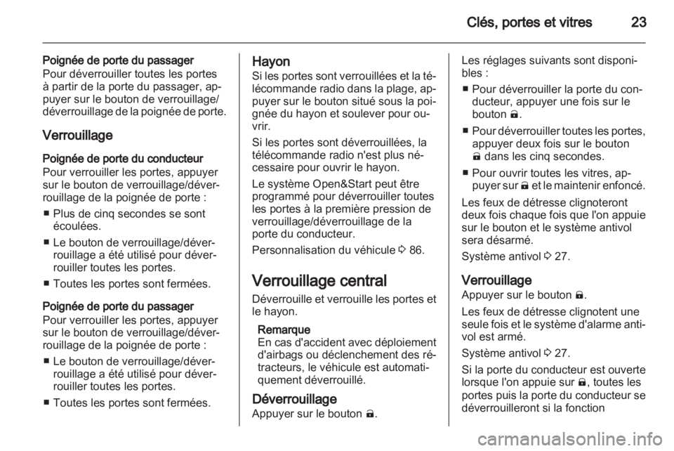 OPEL AMPERA 2012  Manuel dutilisation (in French) 