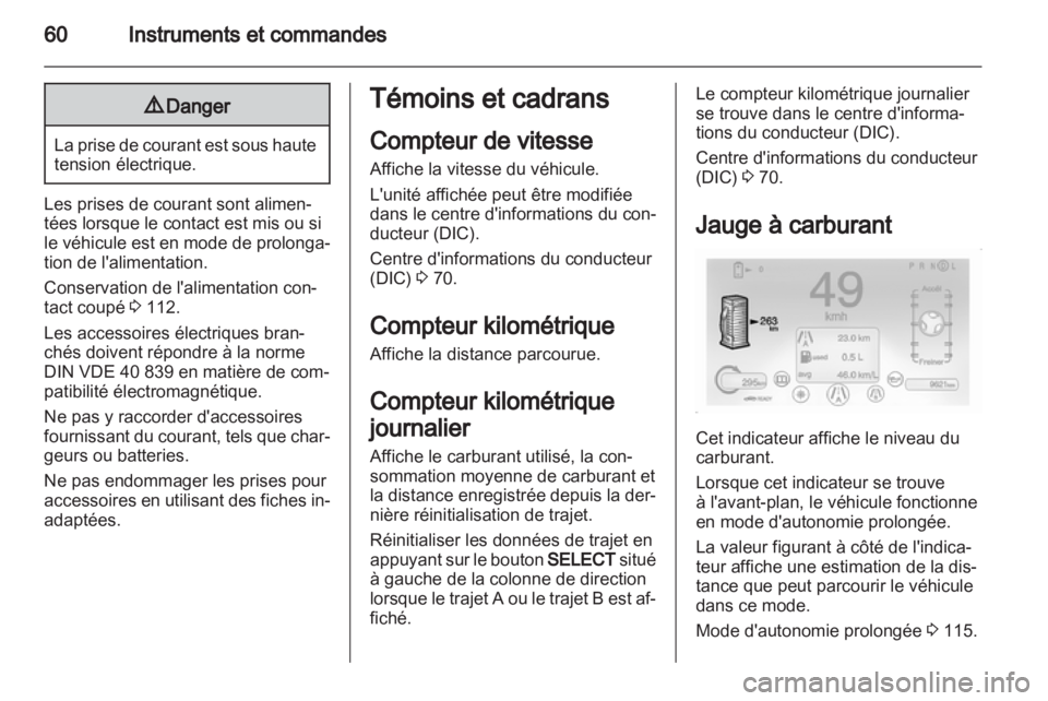 OPEL AMPERA 2012  Manuel dutilisation (in French) 