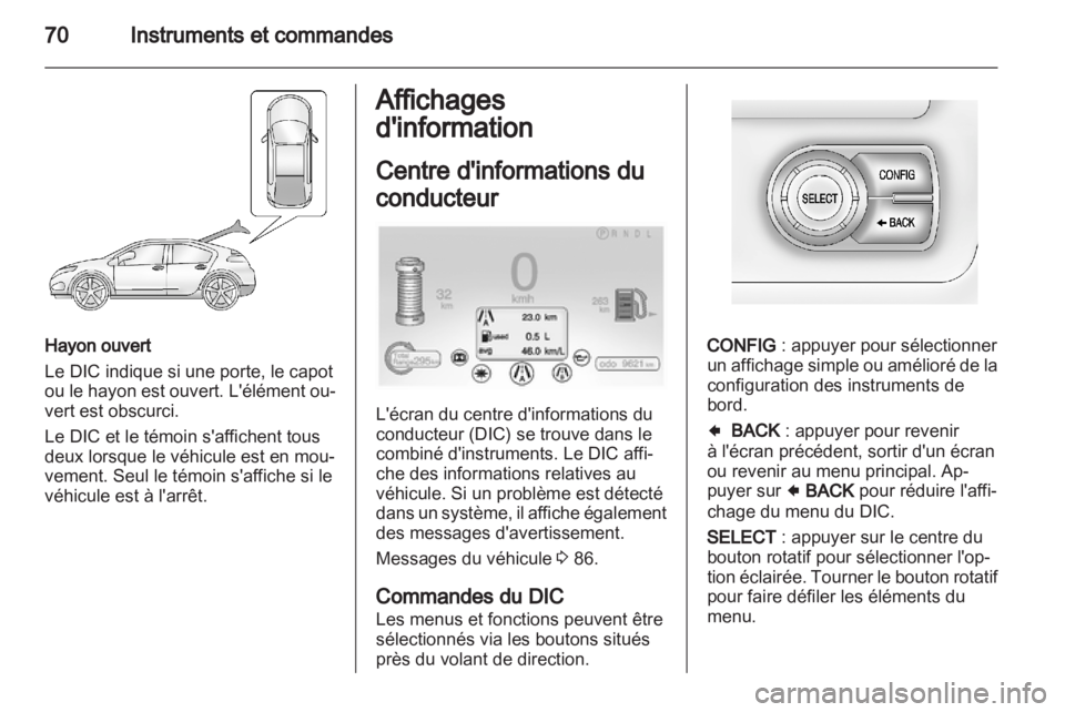 OPEL AMPERA 2012  Manuel dutilisation (in French) 