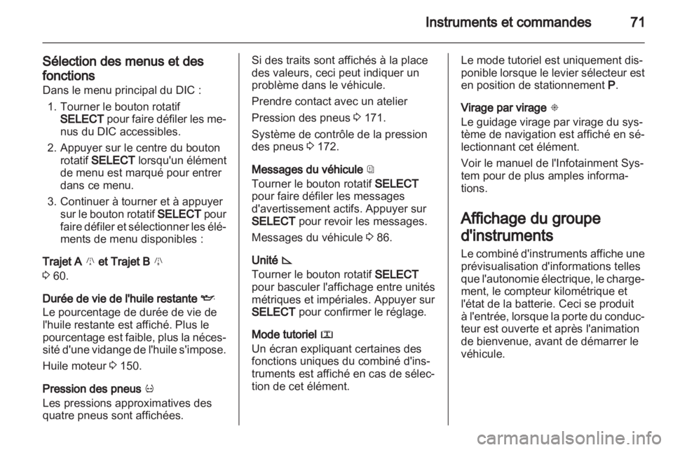 OPEL AMPERA 2012  Manuel dutilisation (in French) 