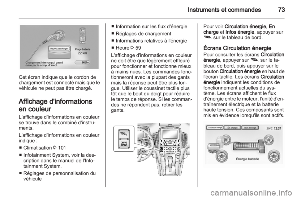 OPEL AMPERA 2012  Manuel dutilisation (in French) 