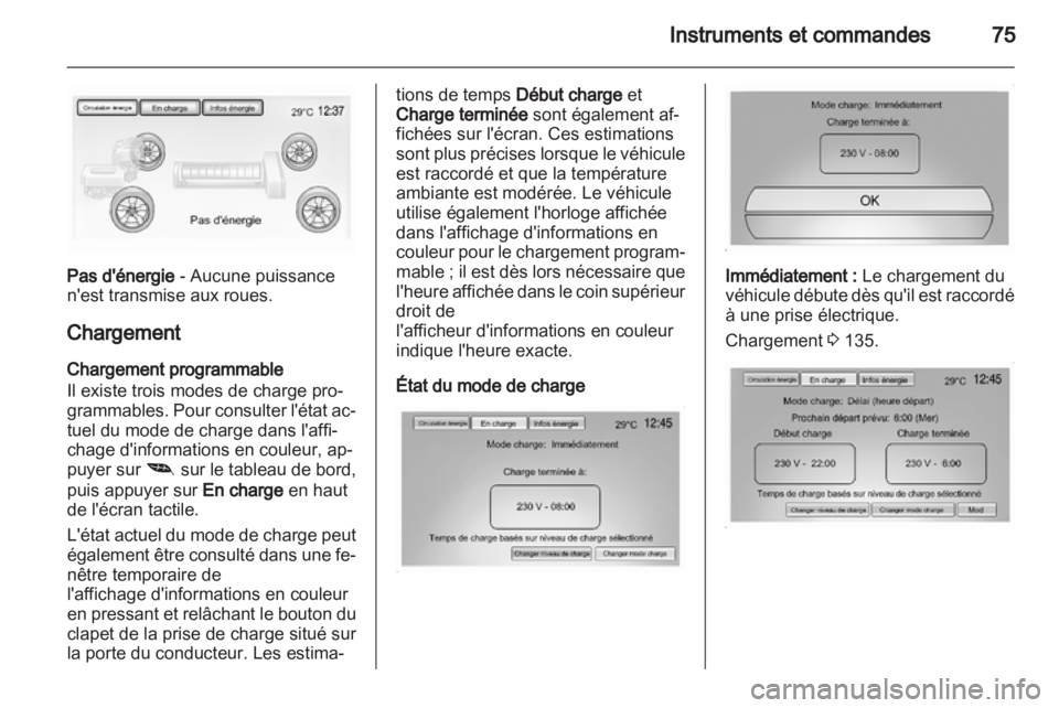 OPEL AMPERA 2012  Manuel dutilisation (in French) 