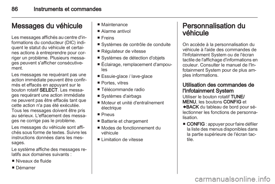 OPEL AMPERA 2012  Manuel dutilisation (in French) 