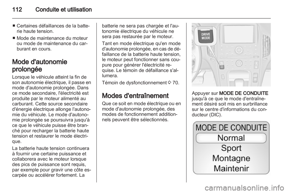 OPEL AMPERA 2012.5  Manuel dutilisation (in French) 