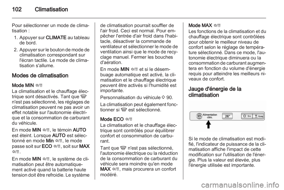 OPEL AMPERA 2013  Manuel dutilisation (in French) 