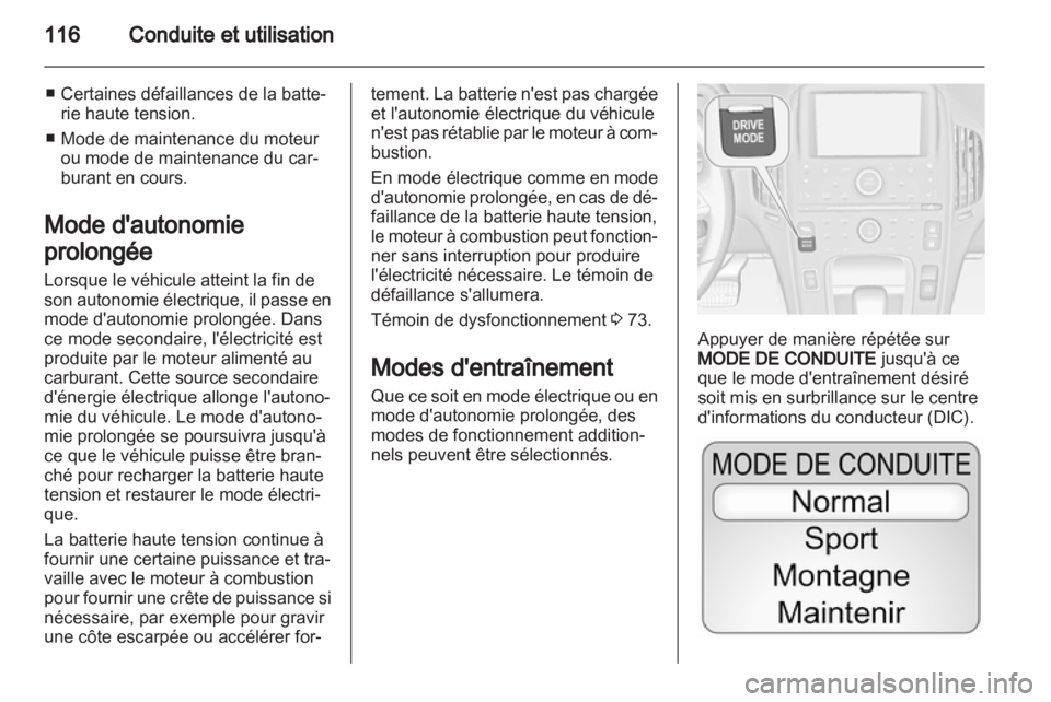 OPEL AMPERA 2013  Manuel dutilisation (in French) 
