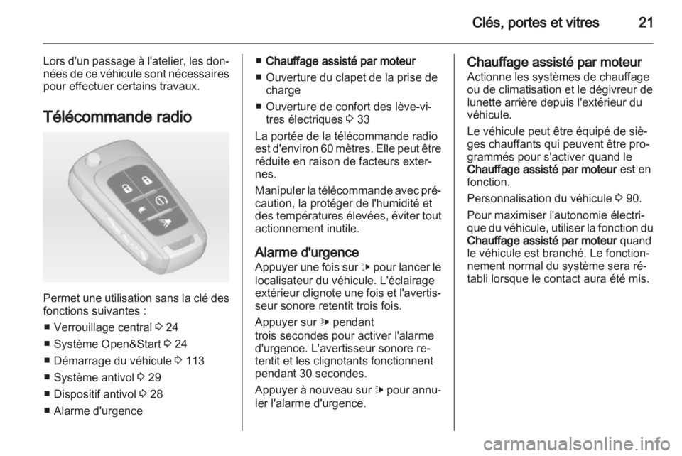 OPEL AMPERA 2013  Manuel dutilisation (in French) 