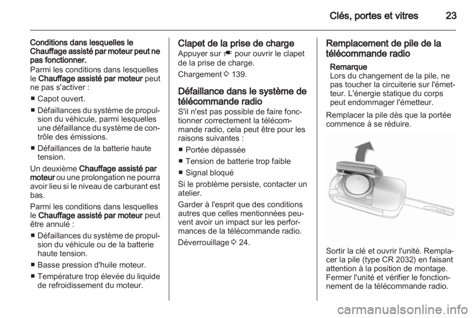 OPEL AMPERA 2013  Manuel dutilisation (in French) 